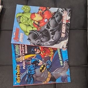 2 Coloring & Activity Books Batman Avengers